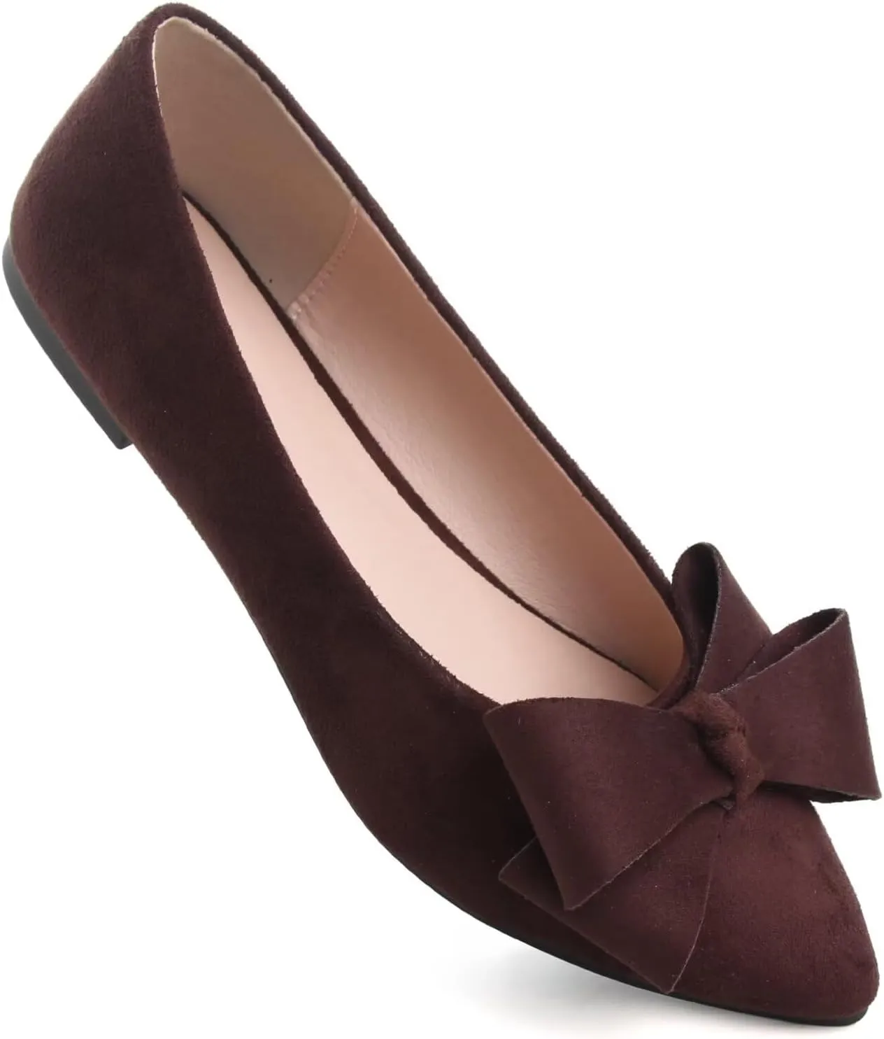 WENJIAZHIZHI Ballet Flats Wedding Dressy Shoes for Womens Comfortable Pointed-Toe Slip-On Loafers Flats Shoes Dressy Casual