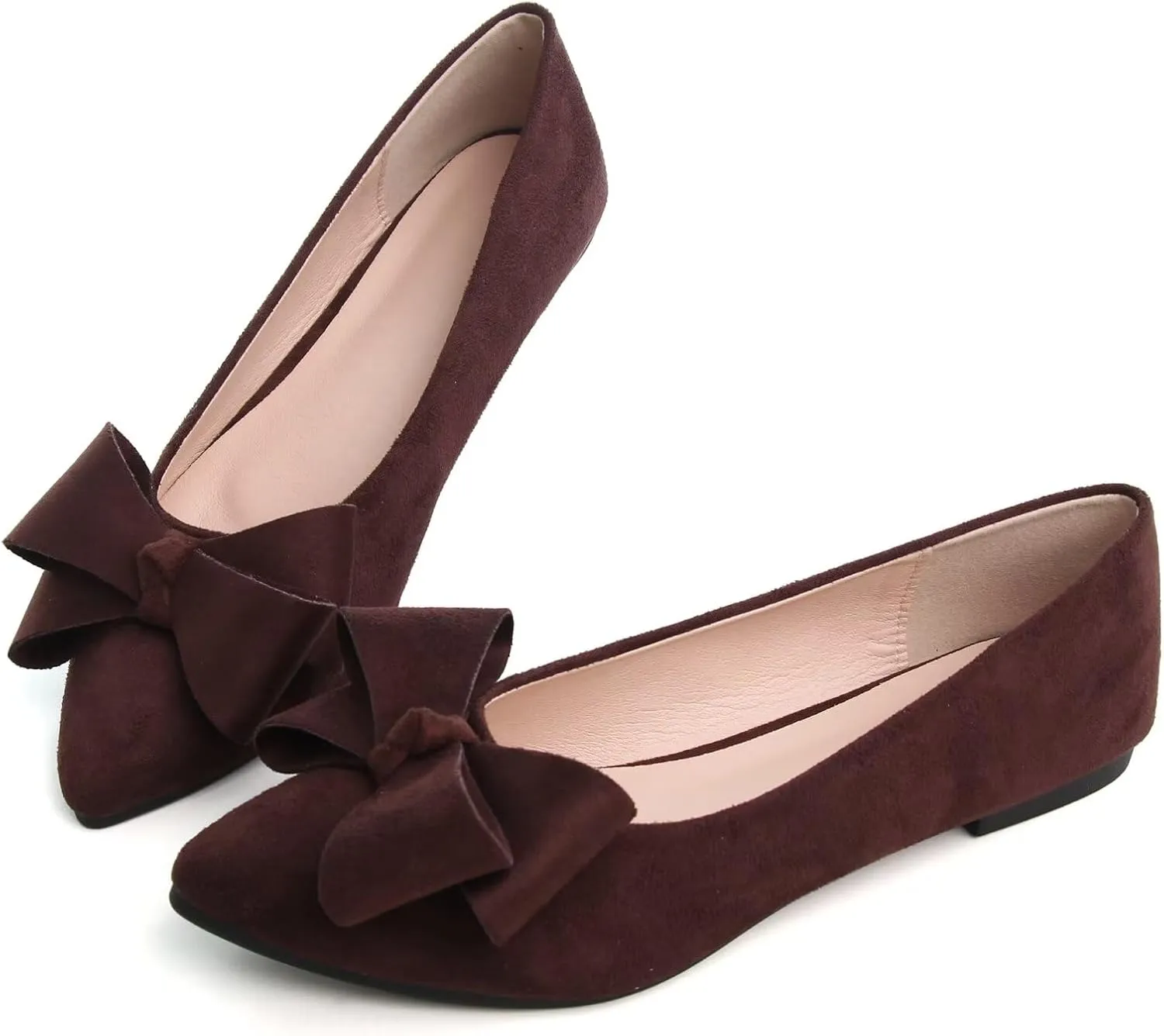 WENJIAZHIZHI Ballet Flats Wedding Dressy Shoes for Womens Comfortable Pointed-Toe Slip-On Loafers Flats Shoes Dressy Casual