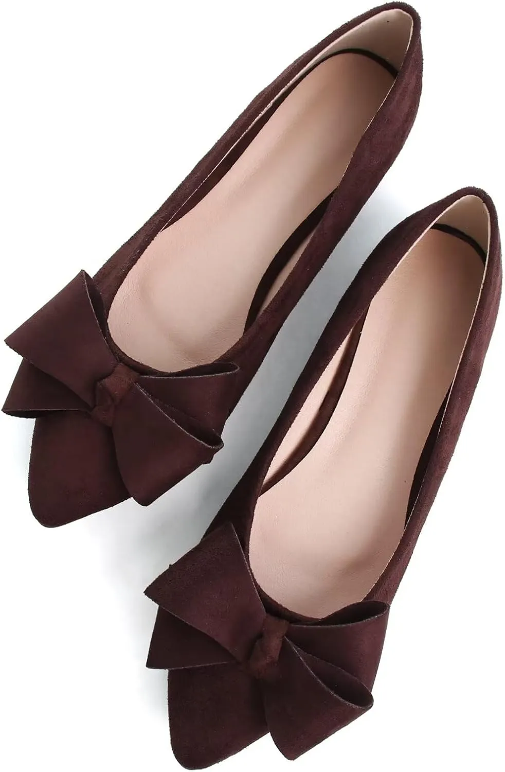 WENJIAZHIZHI Ballet Flats Wedding Dressy Shoes for Womens Comfortable Pointed-Toe Slip-On Loafers Flats Shoes Dressy Casual