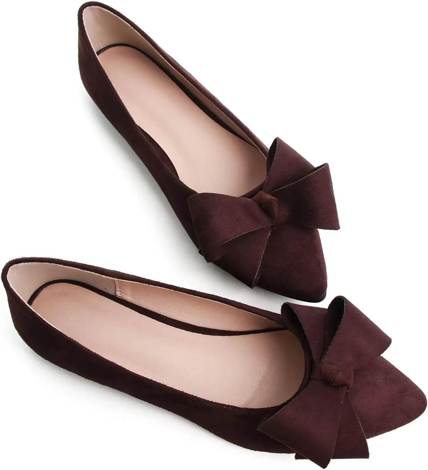 WENJIAZHIZHI Ballet Flats Wedding Dressy Shoes for Womens Comfortable Pointed-Toe Slip-On Loafers Flats Shoes Dressy Casual