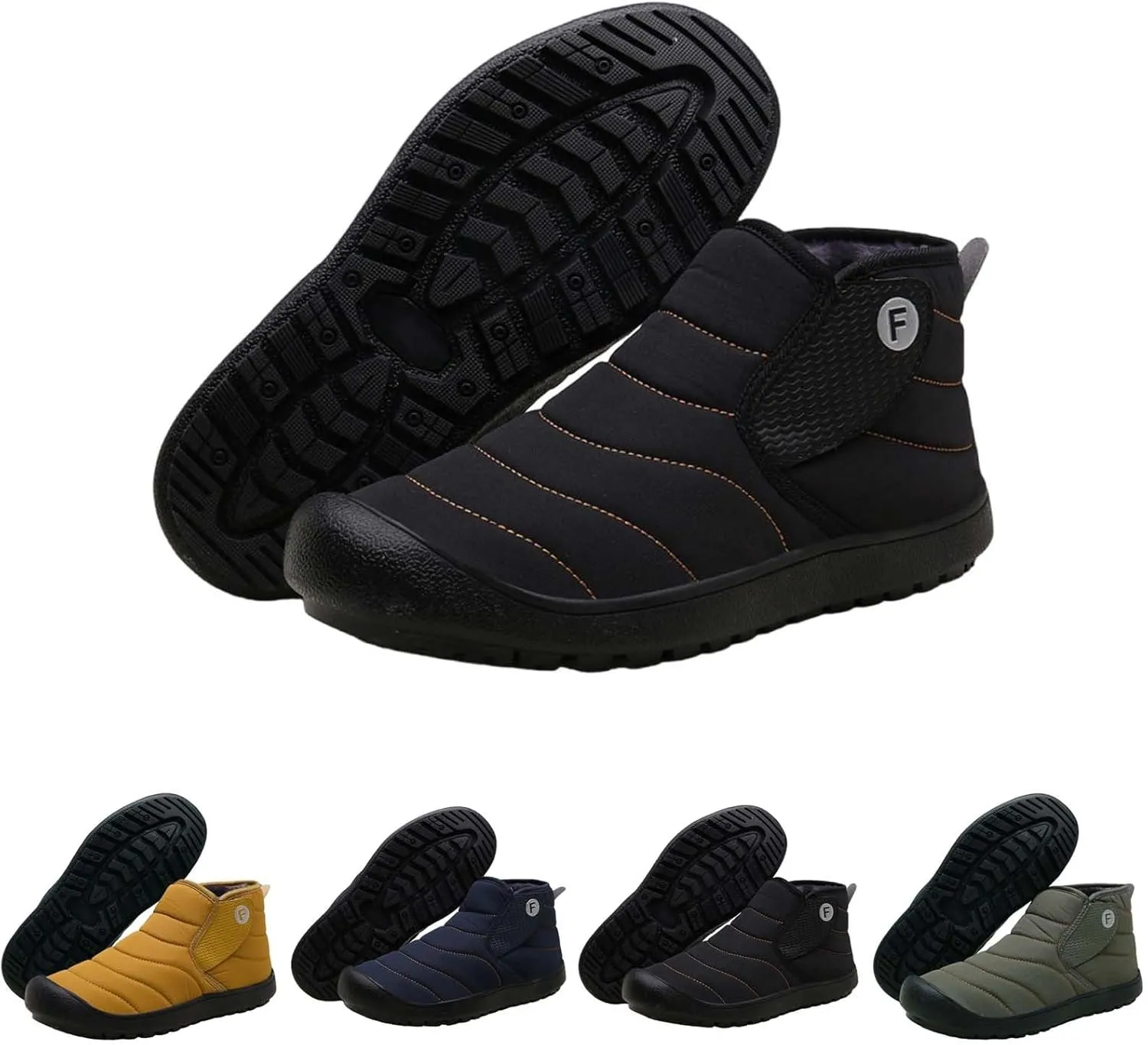 Winter Boots Women Wide Short Snow Boots Womens Comfortable Warm Barefoot Shoes Grounded Footwear Hiking Ankle Boots for Women Men Snow Booties