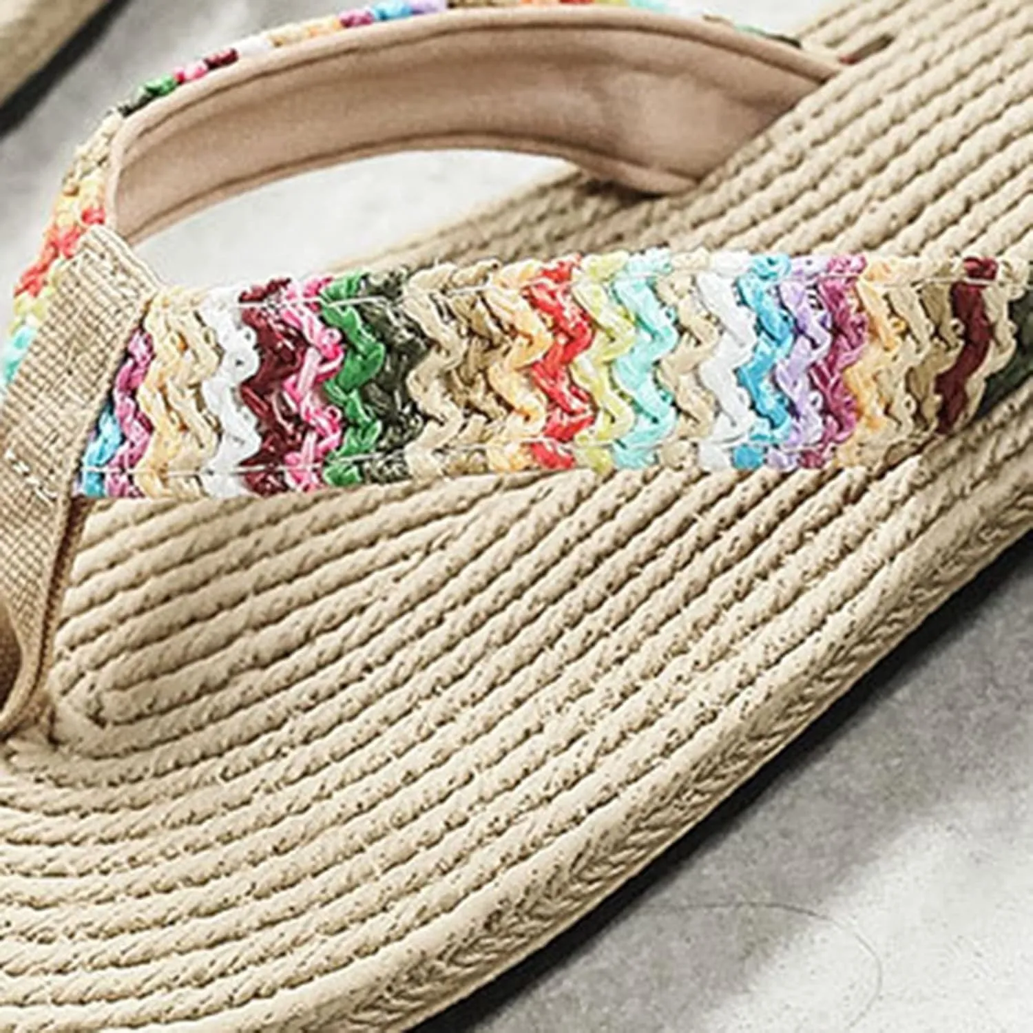 Women Flip Flops Slippers Women's Sandals Fashion Colorful Beach Flip-Flops Casual Summer Flat Women's Slipper (Beige, 8)