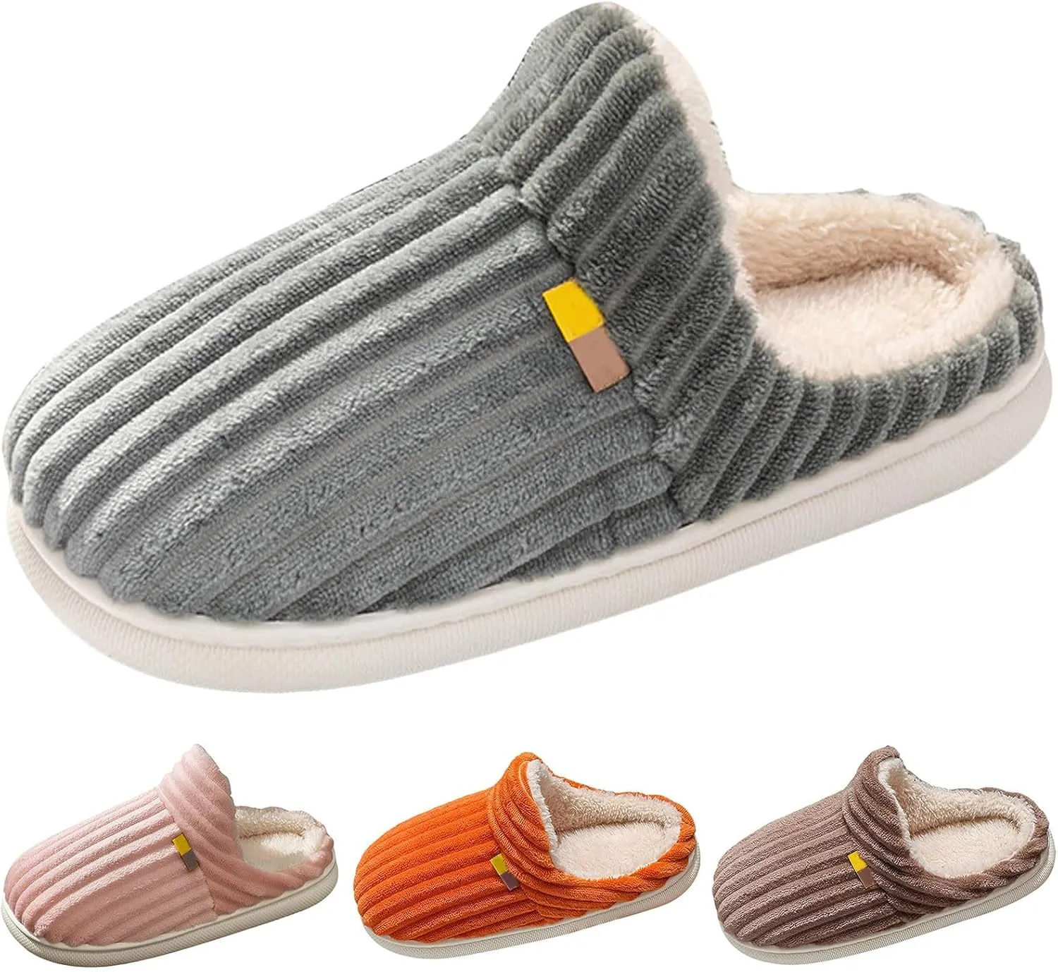Women Slippers Fashionable New Pattern Minimalist Solid Color Couple Autumn And Warm Cozy Indoor Slippers Women