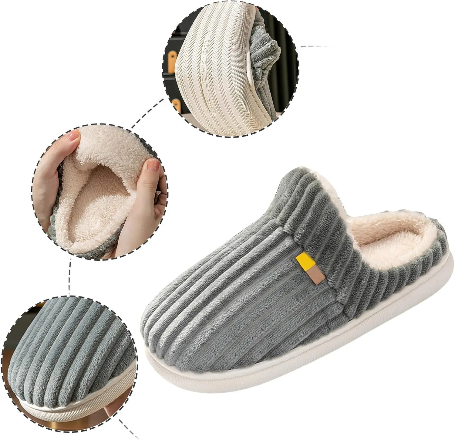 Women Slippers Fashionable New Pattern Minimalist Solid Color Couple Autumn And Warm Cozy Indoor Slippers Women