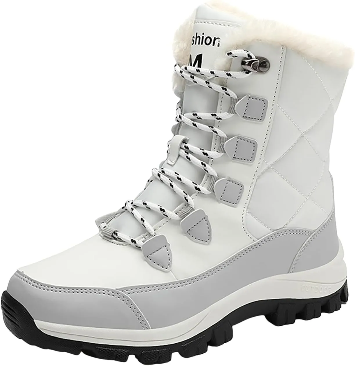 Women Snow Boots Northeast Big Size Snow Boots Female Outdoor Travel Thickened High Top Leather Boots Women