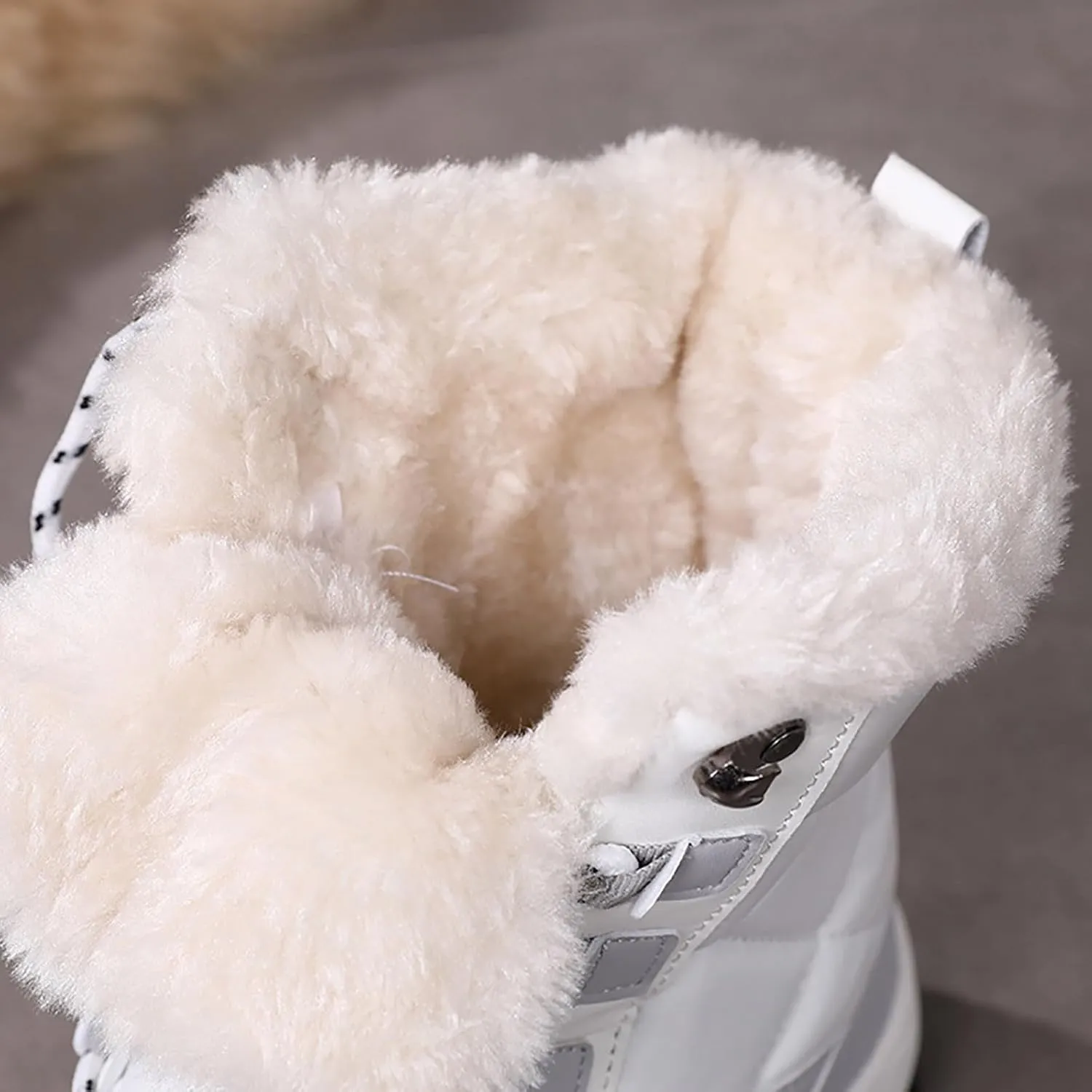 Women Snow Boots Northeast Big Size Snow Boots Female Outdoor Travel Thickened High Top Leather Boots Women