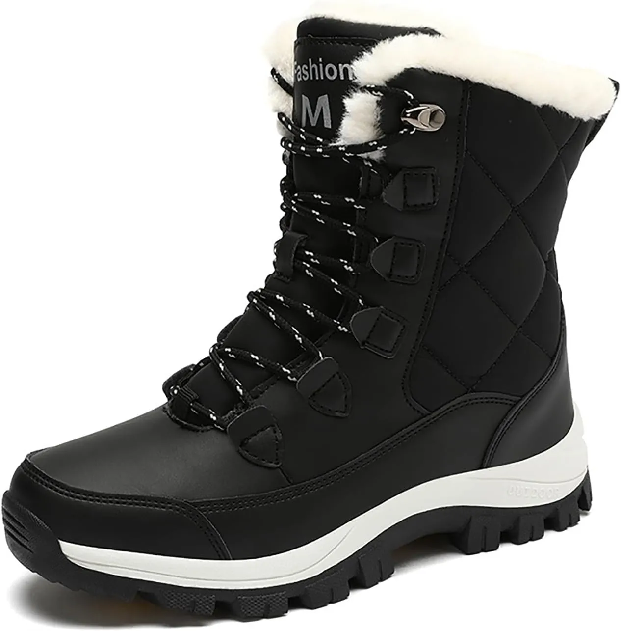 Women Snow Boots Northeast Big Size Snow Boots Female Outdoor Travel Thickened High Top Leather Boots Women