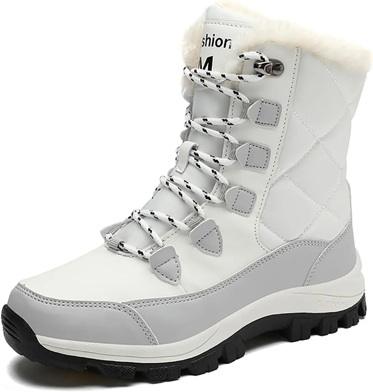 Women Snow Boots Northeast Big Size Snow Boots Female Outdoor Travel Thickened High Top Leather Boots Women