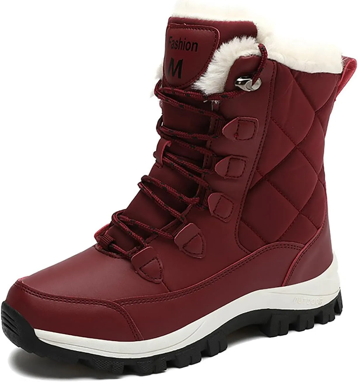 Women Snow Boots Northeast Big Size Snow Boots Female Outdoor Travel Thickened High Top Leather Boots Women