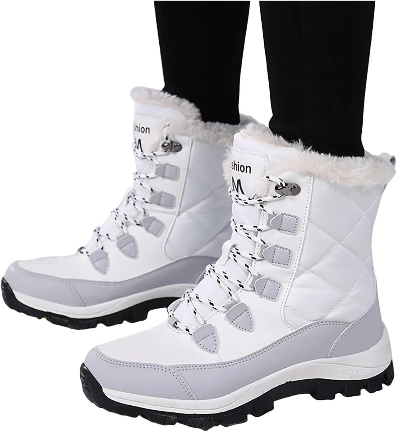 Women Snow Boots Northeast Big Size Snow Boots Female Outdoor Travel Thickened High Top Leather Boots Women