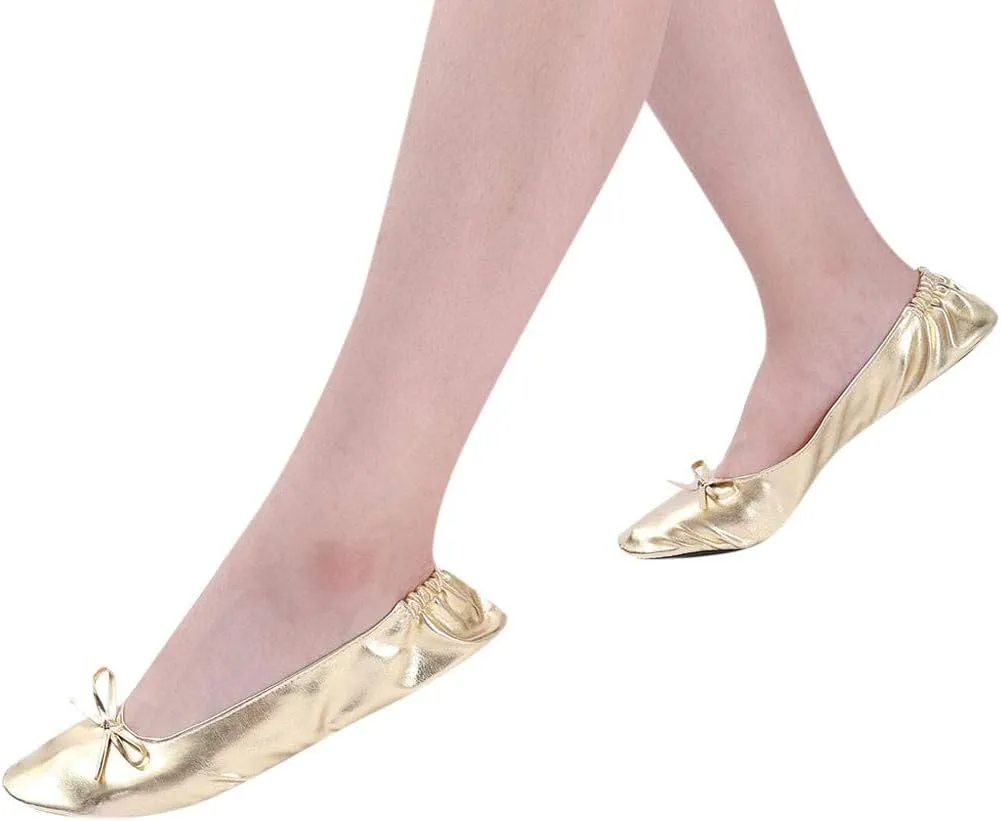Women's Ballet Flats Round Toe Soft Foldable Dressy Flats Bow Casual Comfort Indoor Outdoor Lightweight Travel Walking Shoes