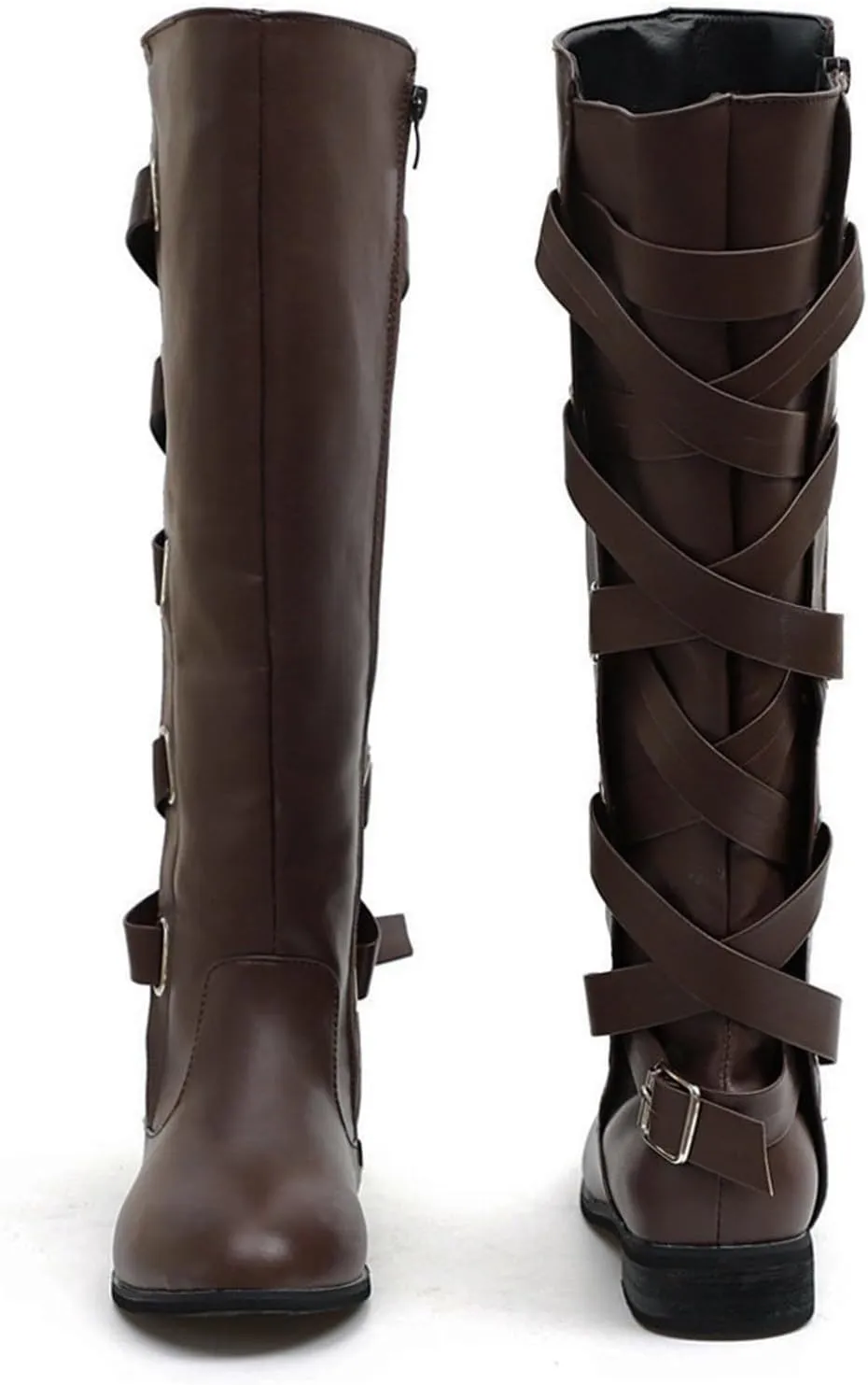 Women's Cold Proof Boots Long Leg Fashionable Warm Snow Boots Comfort Solid Color Leather Boots for Women