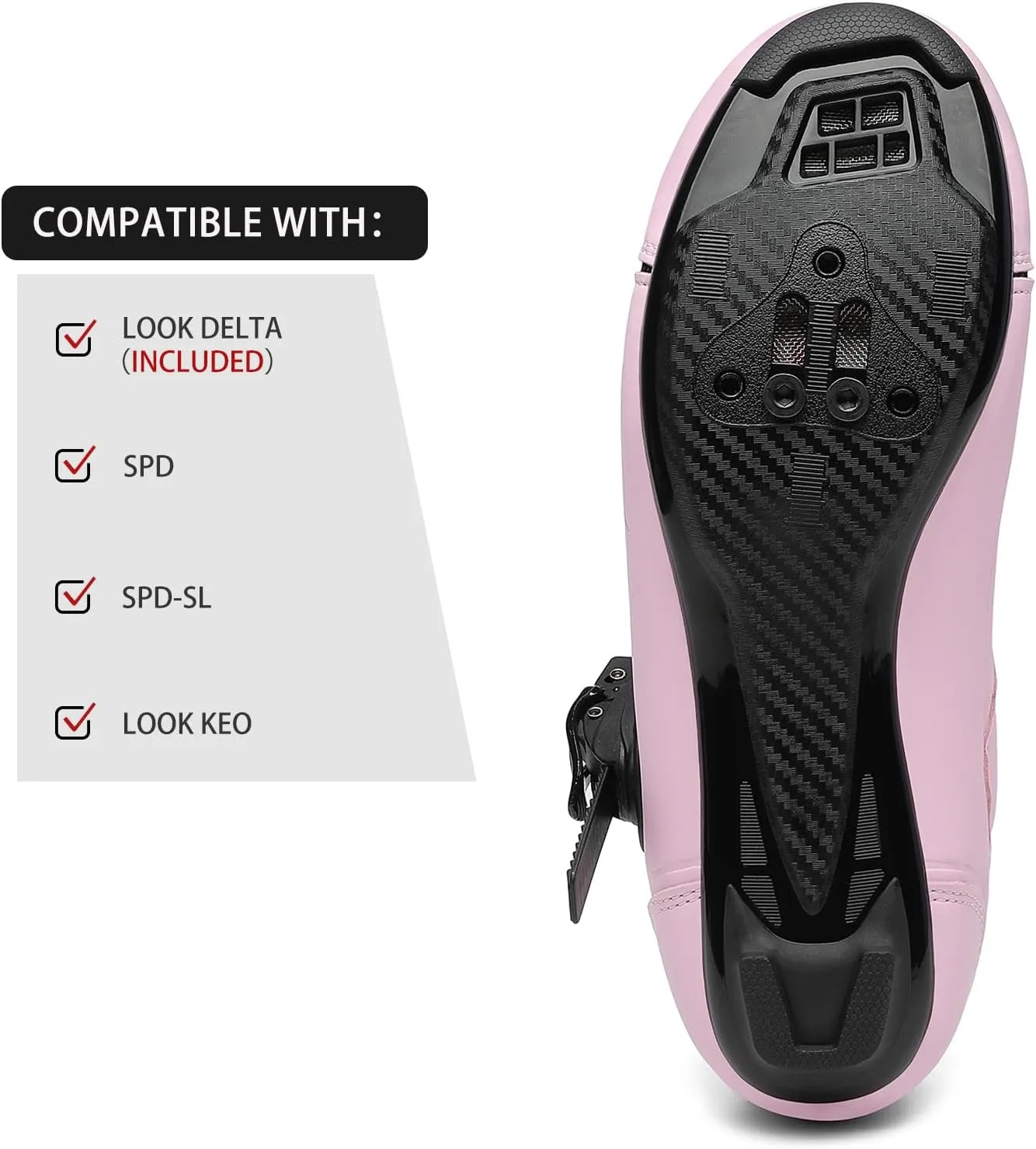 Womens Cycling Shoes Compatible with Peloton Bike Clip in Ladies Indoor Cycling Road Bike Riding Biking Shoes, Pre-Installed Delta Cleats