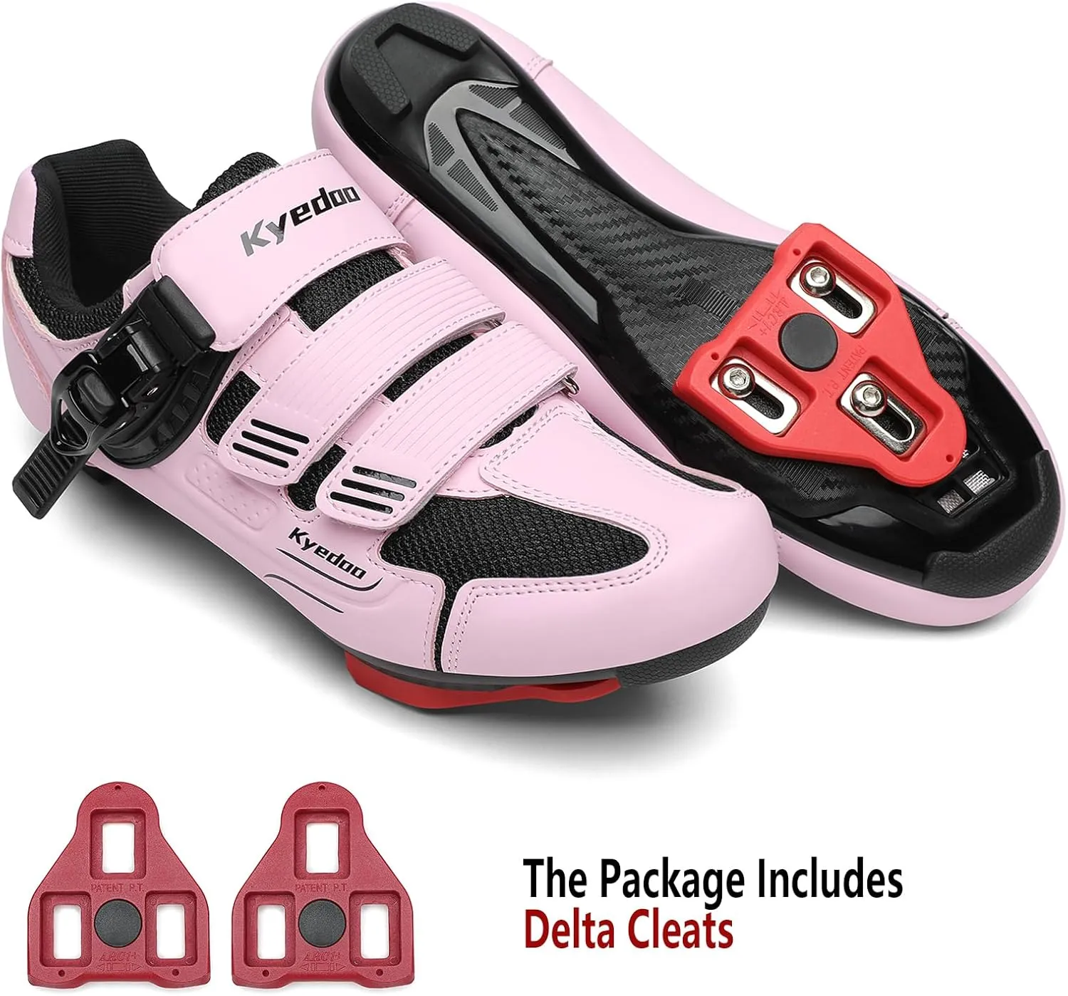 Womens Cycling Shoes Compatible with Peloton Bike Clip in Ladies Indoor Cycling Road Bike Riding Biking Shoes, Pre-Installed Delta Cleats