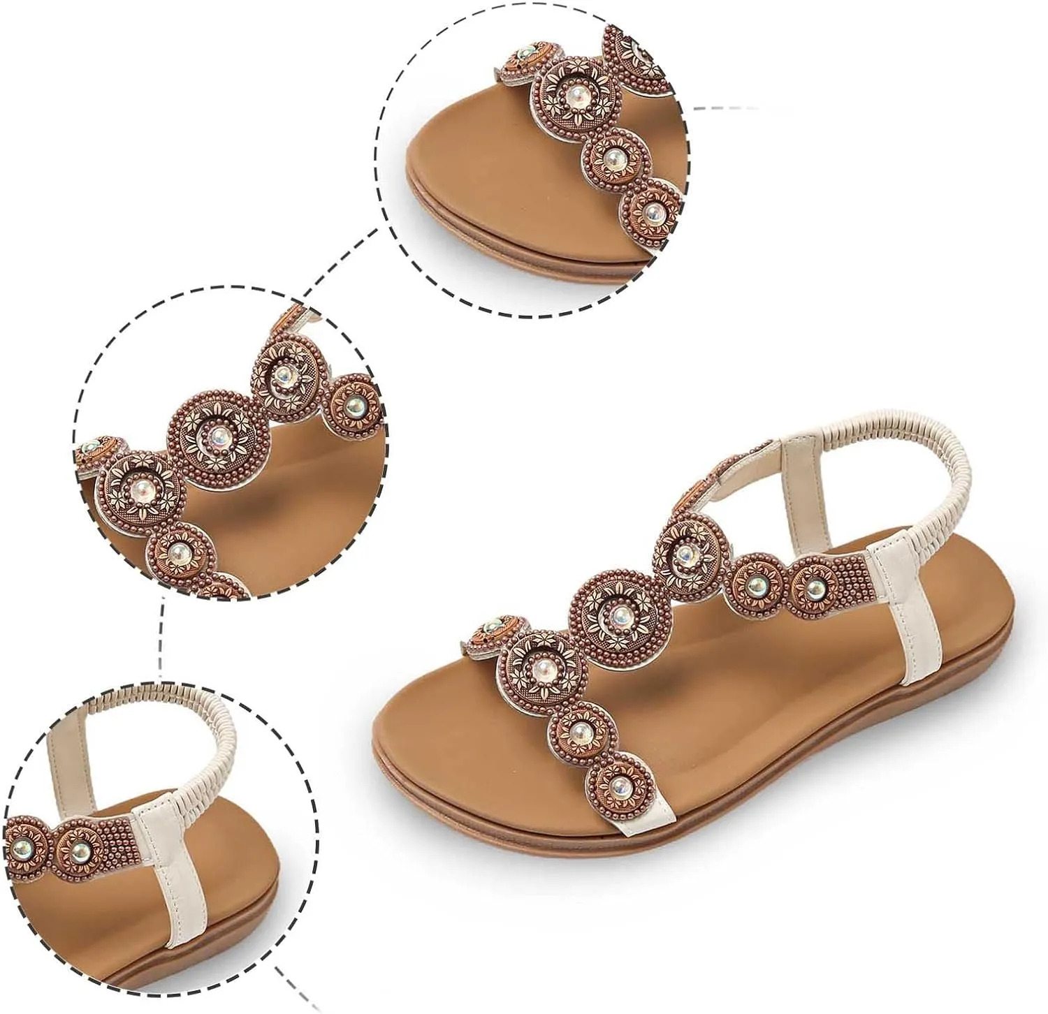Women'S Denim Sandals Vacation Summer Shoes For Women 2025 Elastic Ankle Strap Comfy Gladiator Sandals Open Toe Wedges