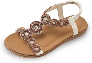 Women'S Denim Sandals Vacation Summer Shoes For Women 2025 Elastic Ankle Strap Comfy Gladiator Sandals Open Toe Wedges