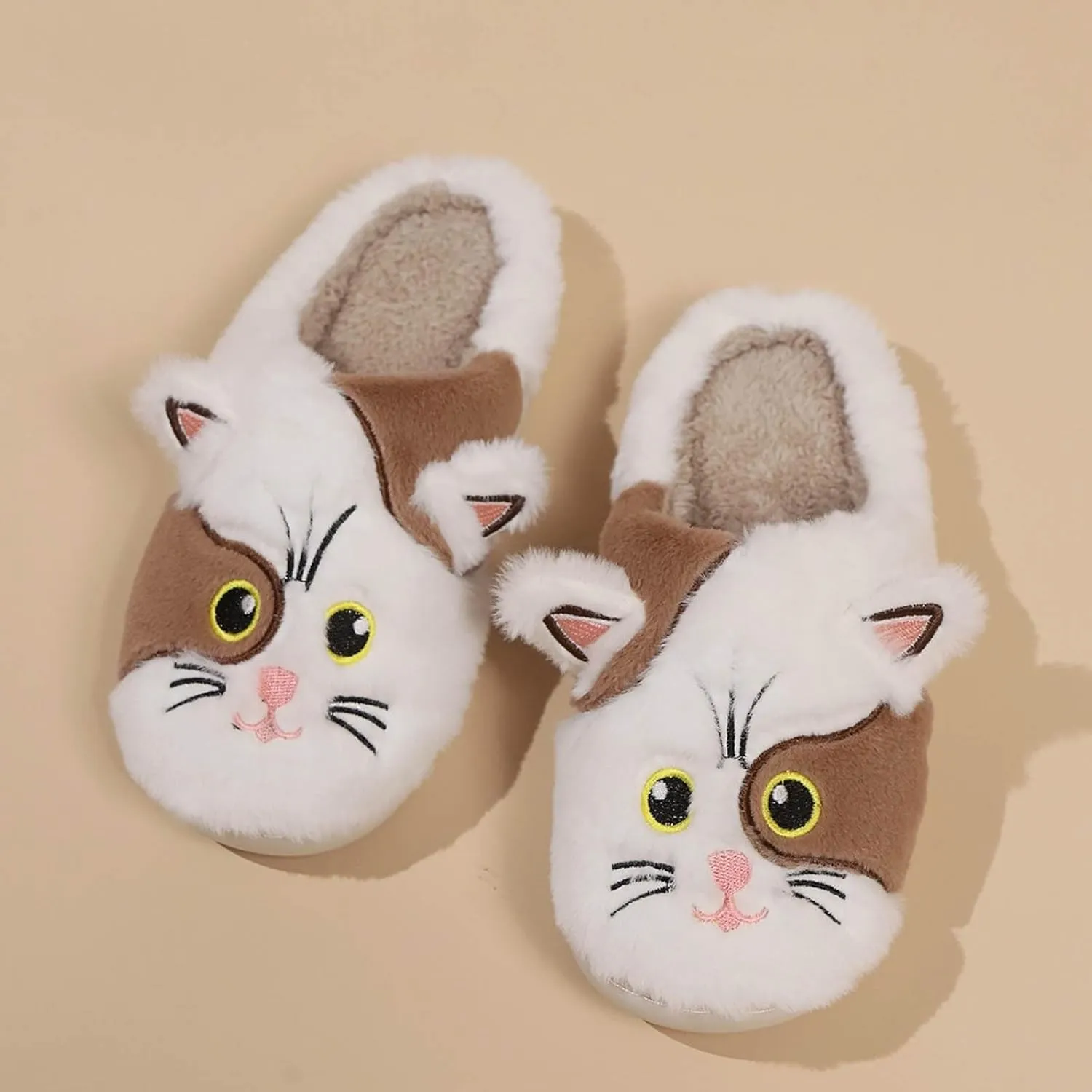 Women's Fuzzy Memory Foam Slippers Furry Faux Lined Bedroom Shoes Cozy Indoor Slide Womens Slippers Booties Size
