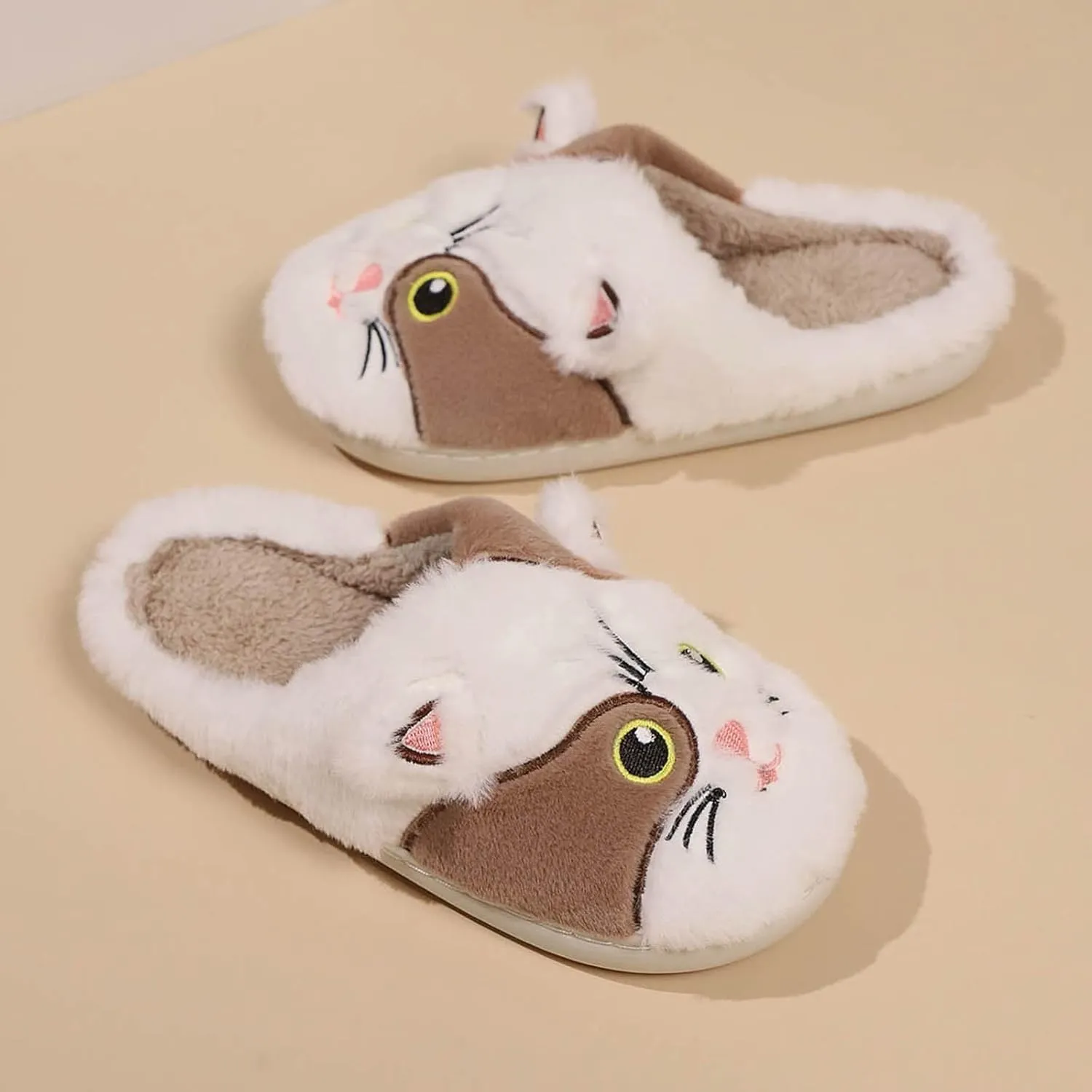 Women's Fuzzy Memory Foam Slippers Furry Faux Lined Bedroom Shoes Cozy Indoor Slide Womens Slippers Booties Size