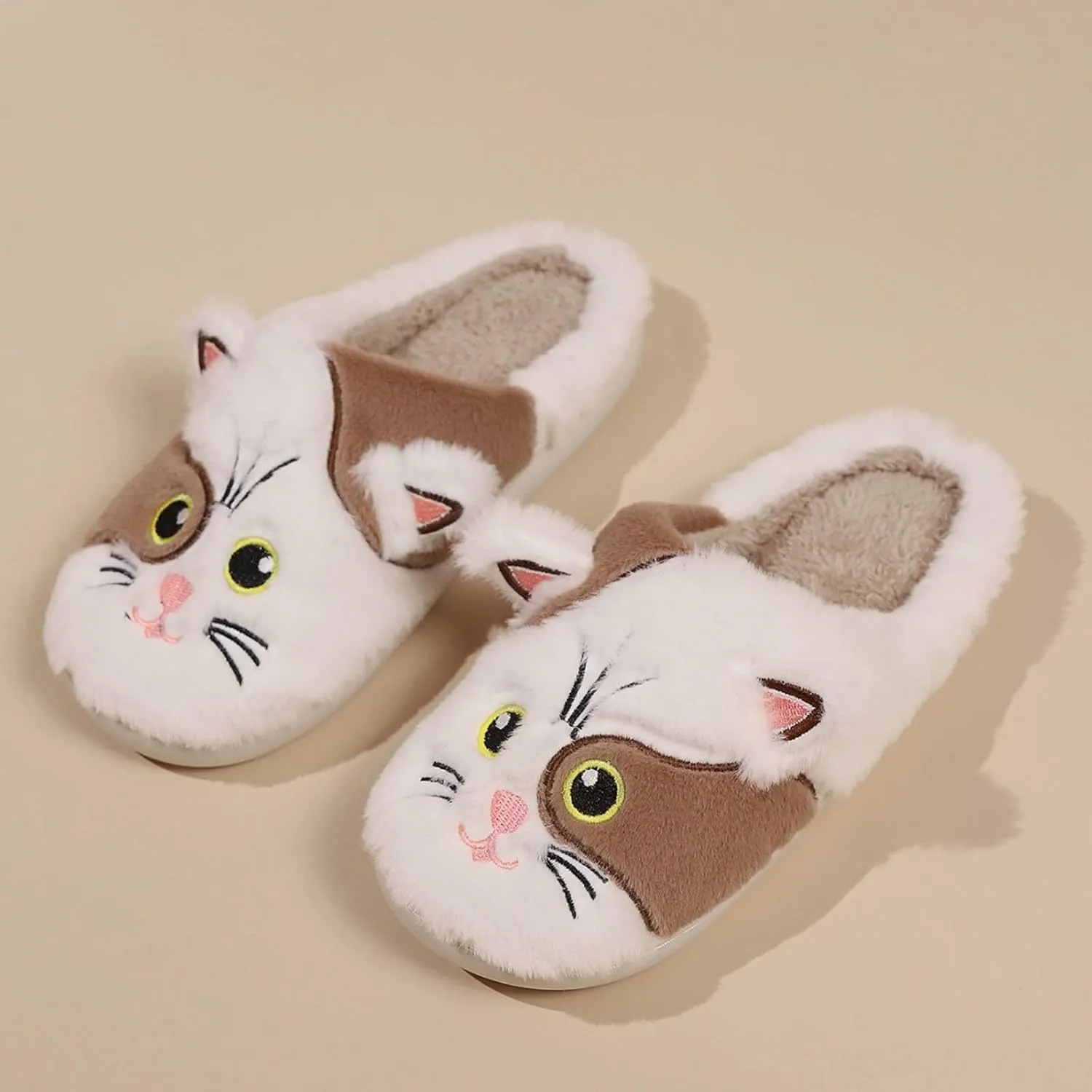Women's Fuzzy Memory Foam Slippers Furry Faux Lined Bedroom Shoes Cozy Indoor Slide Womens Slippers Booties Size