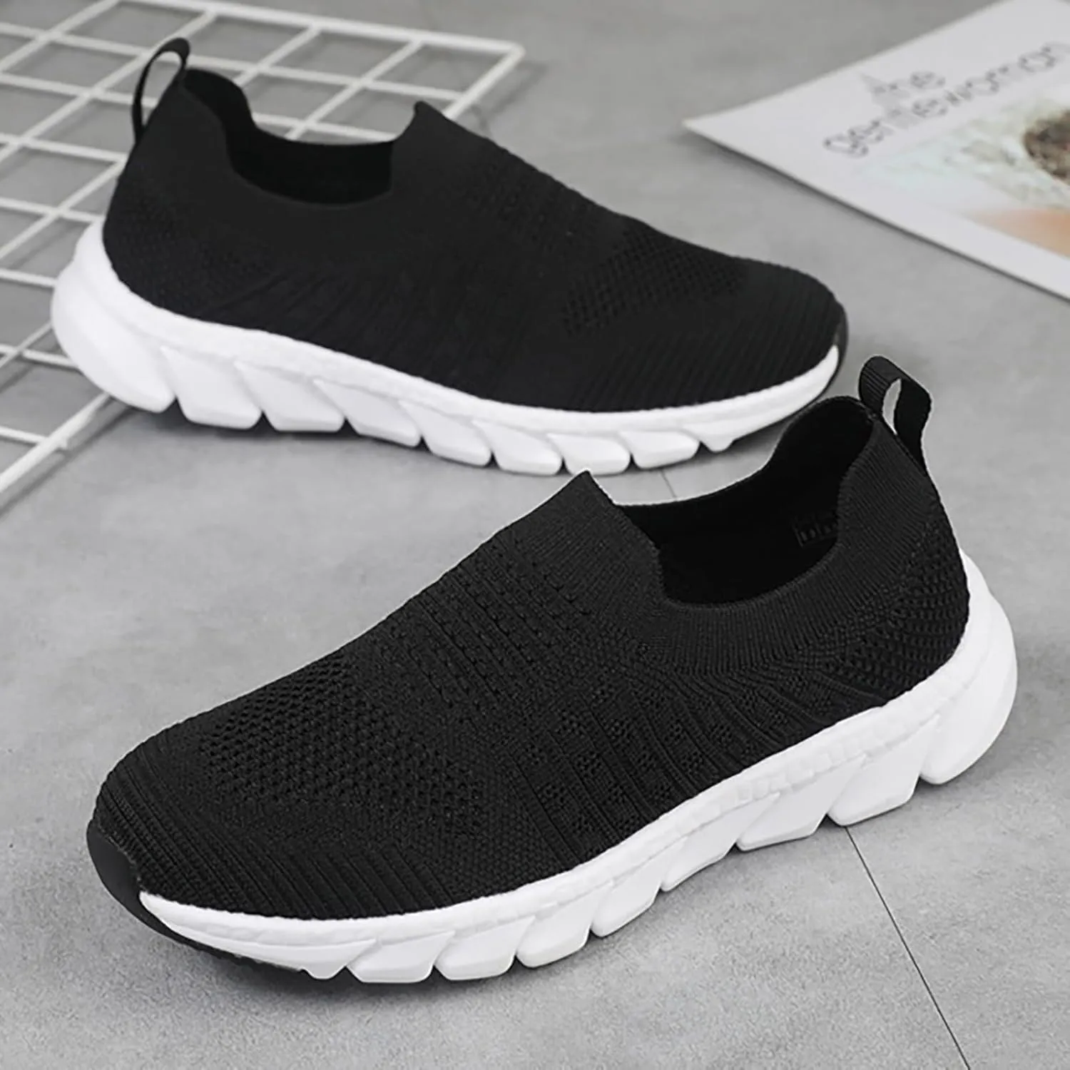Women's Lightweight Slip On Walking Running Shoes Running Shoes for Women Casual Shoes Dressy Casual Women's Fashion Sneakers Steel Toe Tennis Shoe Loafers Casual Slip On