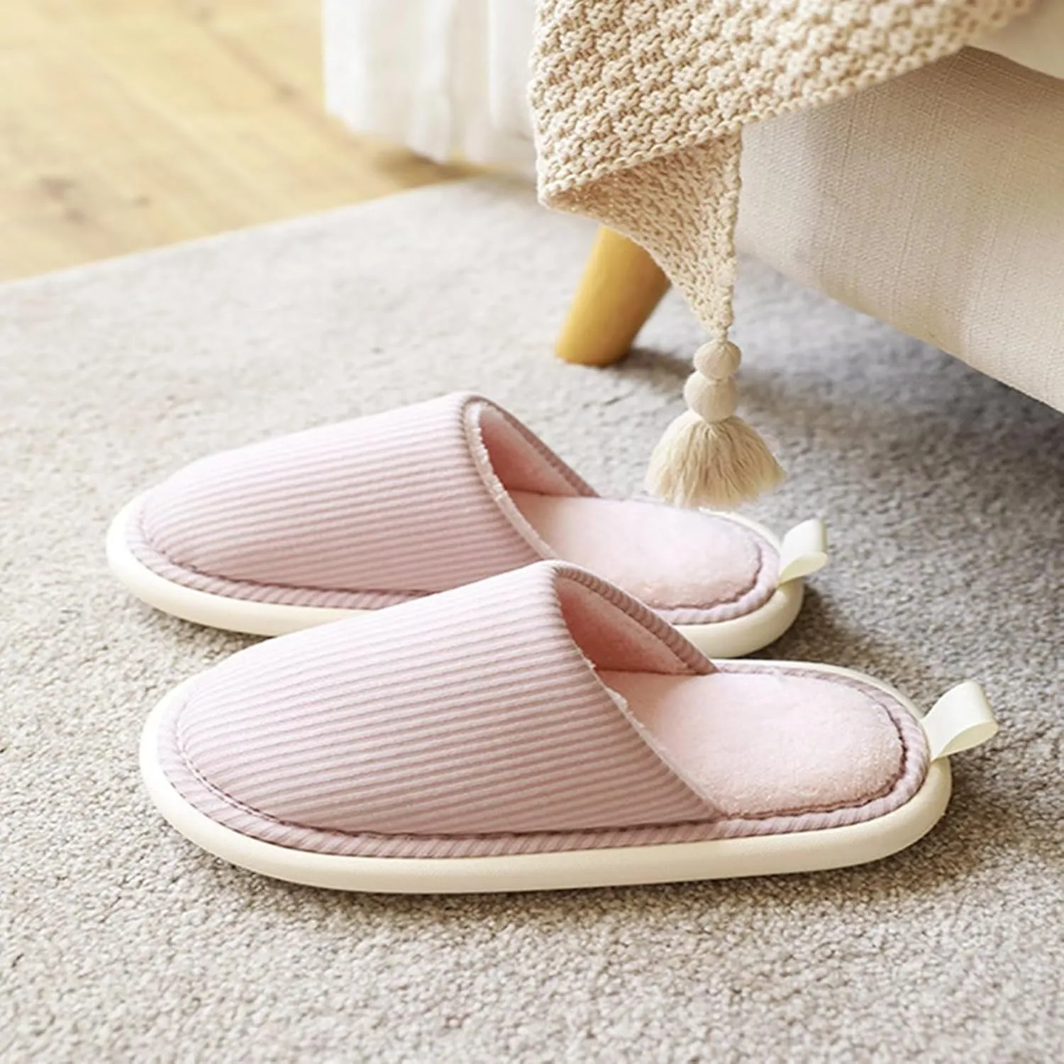 Women's Memory Foam House Slippers Cozy & Comfy Indoor Outdoor Slip-on Shoes for Women