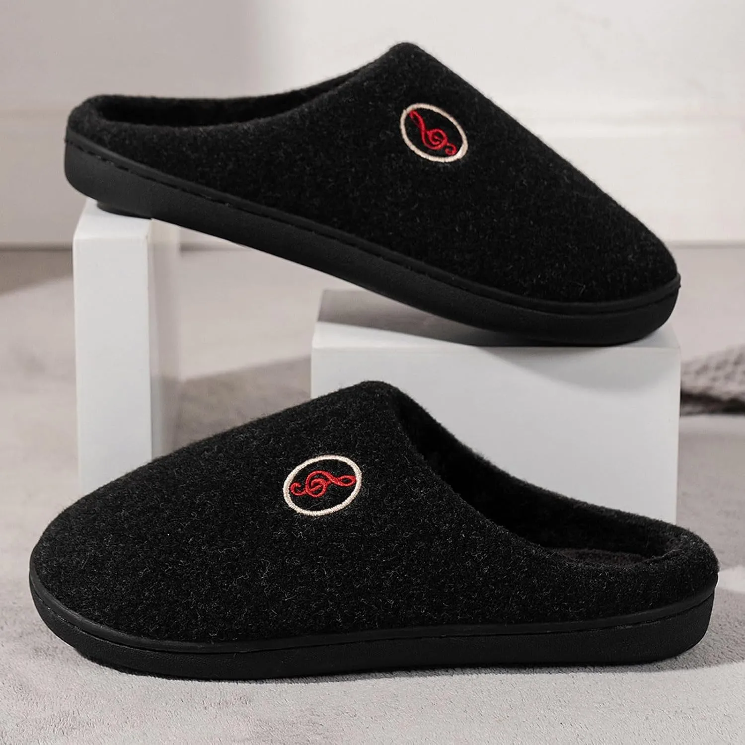 Women's Memory Foam Slippers Cozy Micro Suede Slippers Memory Foam Warm Slippers House Shoe with Anti-Skid Rubber Sole