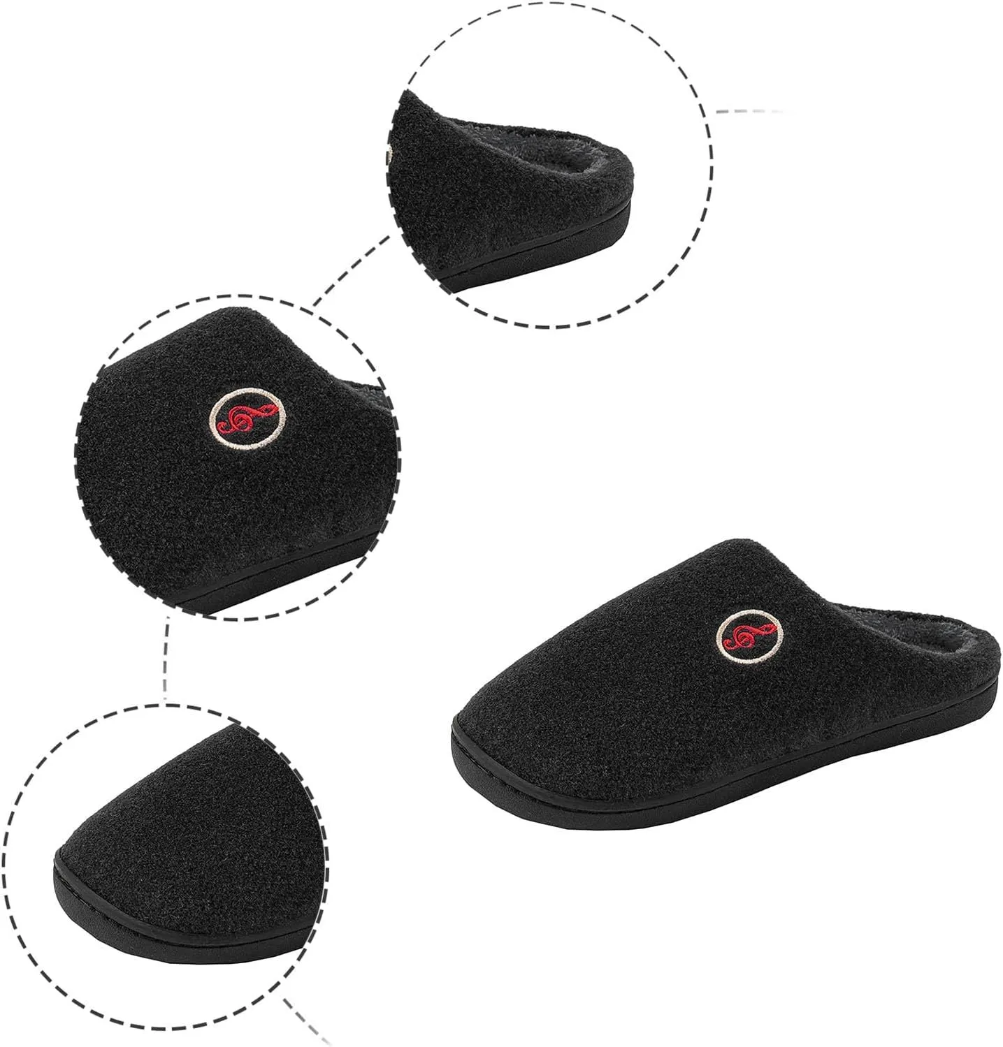 Women's Memory Foam Slippers Cozy Micro Suede Slippers Memory Foam Warm Slippers House Shoe with Anti-Skid Rubber Sole