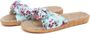 Womens Sandals, Womens Flower Flip-Flops, Summer Clip-Toe Flats, Indoor Outdoor Slippers Light Non-Slip