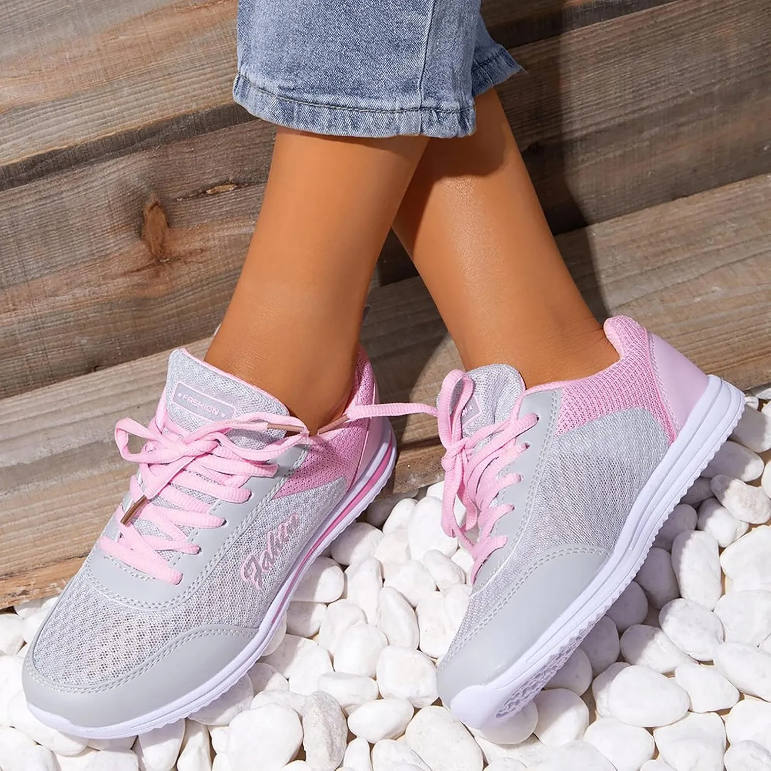 Womens Sneakers Platform Zapatillas Blancas Con Plataforma para Mujer Elegantes De Vestir Women's Running Shoes Size 8 Wide Toe Box Gym Shoes Women Women's All White Athletic Shoes