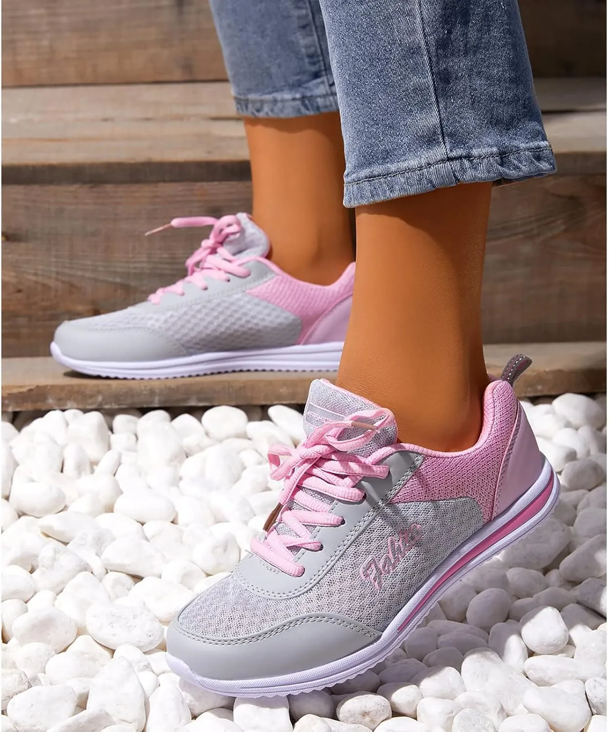 Womens Sneakers Platform Zapatillas Blancas Con Plataforma para Mujer Elegantes De Vestir Women's Running Shoes Size 8 Wide Toe Box Gym Shoes Women Women's All White Athletic Shoes
