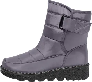 Womens Snow Boots Waterproof, Winter Snow Boots Lightweight Warm Faux Fur Lined Mid-Calf Booties Outdoor Booties Comfortable Furry Mid Calf Warm Shoes for Women