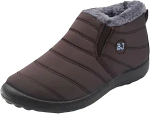 Women's Warm Fur Lined Snow Boots Waterproof Ankle Boots Outdoor Booties Comfortable Winter Shoes for Women