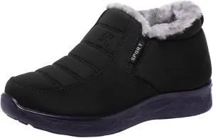 Women's Warm Fur Lined Snow Boots Waterproof Ankle Boots Outdoor Booties Comfortable Winter Shoes for Women