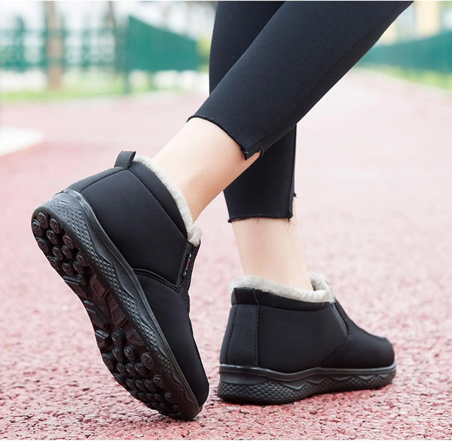 Women's Warm Fur Lined Snow Boots Waterproof Ankle Boots Outdoor Booties Comfortable Winter Shoes for Women
