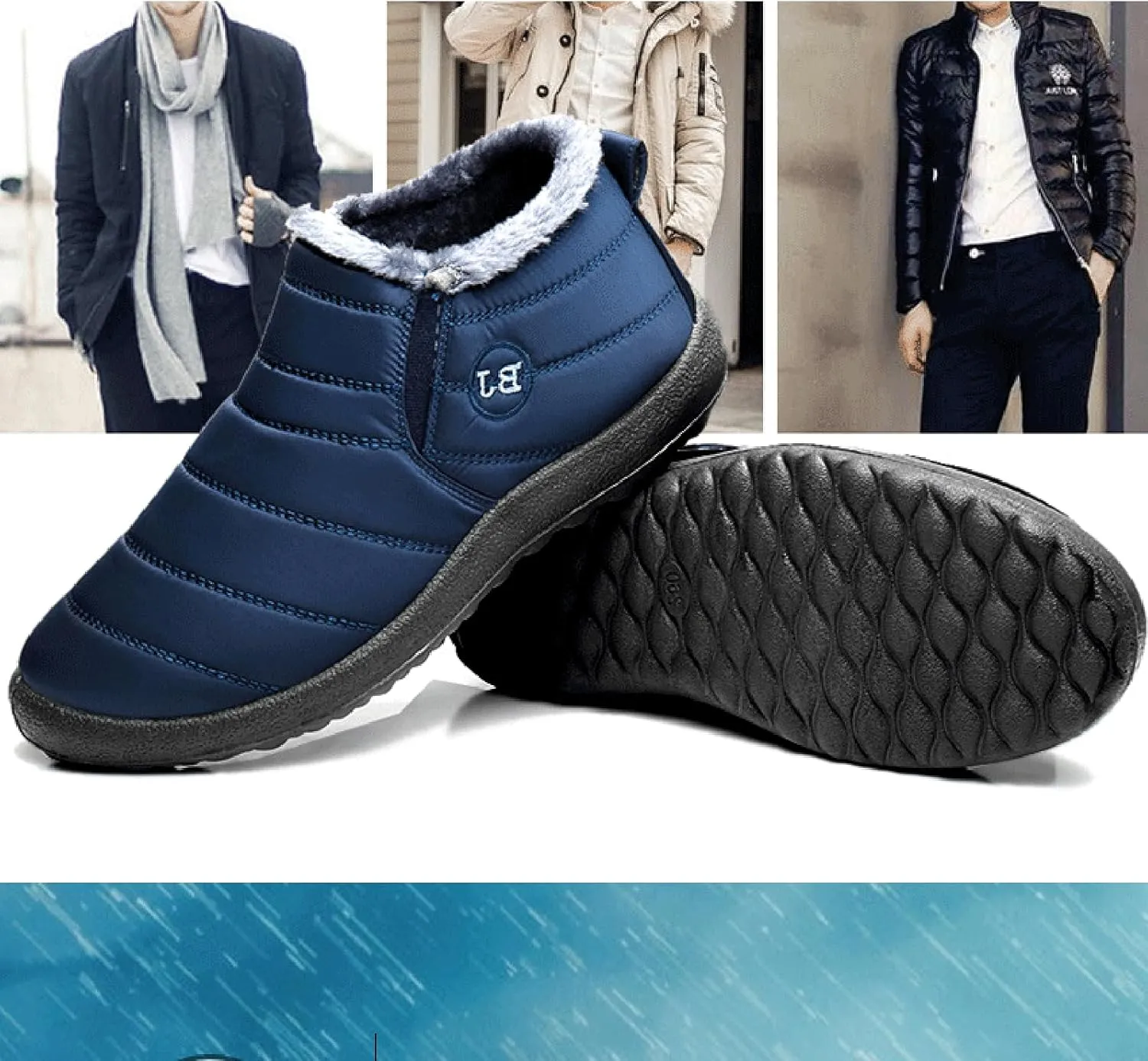 Women's Warm Fur Lined Snow Boots Waterproof Ankle Boots Outdoor Booties Comfortable Winter Shoes for Women