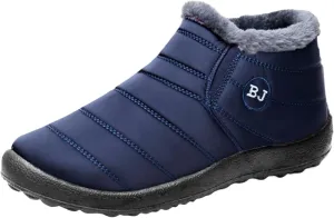 Women's Warm Fur Lined Snow Boots Waterproof Ankle Boots Outdoor Booties Comfortable Winter Shoes for Women