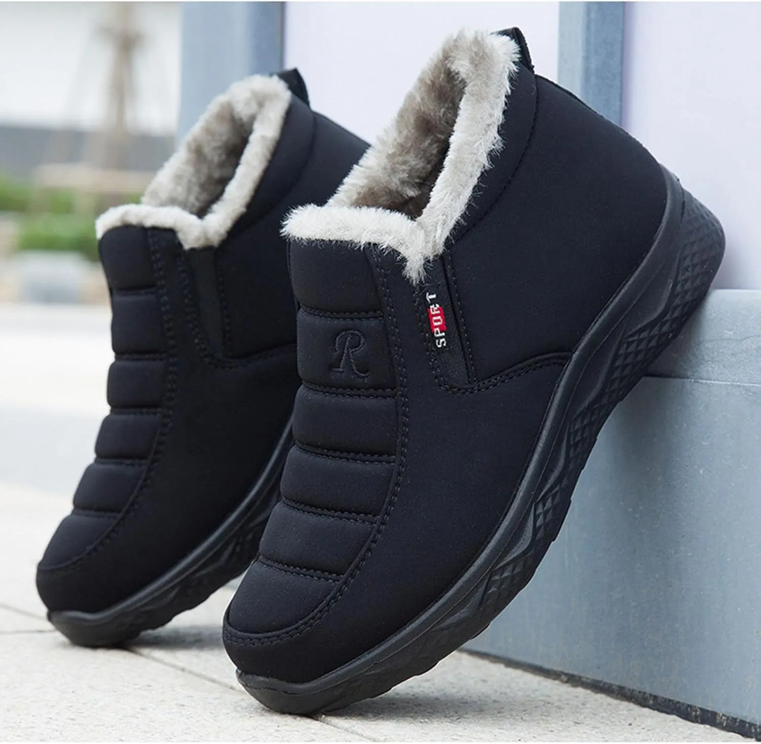 Women's Warm Fur Lined Snow Boots Waterproof Ankle Boots Outdoor Booties Comfortable Winter Shoes for Women