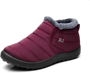 Women's Warm Fur Lined Snow Boots Waterproof Ankle Boots Outdoor Booties Comfortable Winter Shoes for Women