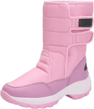 Women's Waterproof Snow Boot Fur Lined Boots Mid Calf Boots Anti-Slip Warm Boots Winter Boots Wide Width Ski Boots