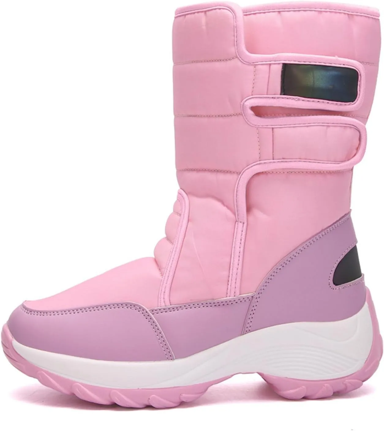 Women's Waterproof Snow Boot Fur Lined Boots Mid Calf Boots Anti-Slip Warm Boots Winter Boots Wide Width Ski Boots
