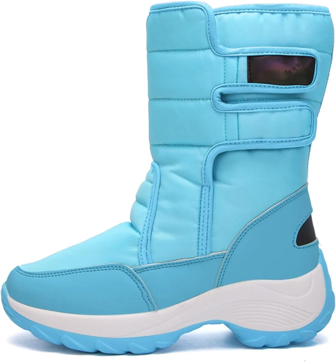 Women's Waterproof Snow Boot Fur Lined Boots Mid Calf Boots Anti-Slip Warm Boots Winter Boots Wide Width Ski Boots