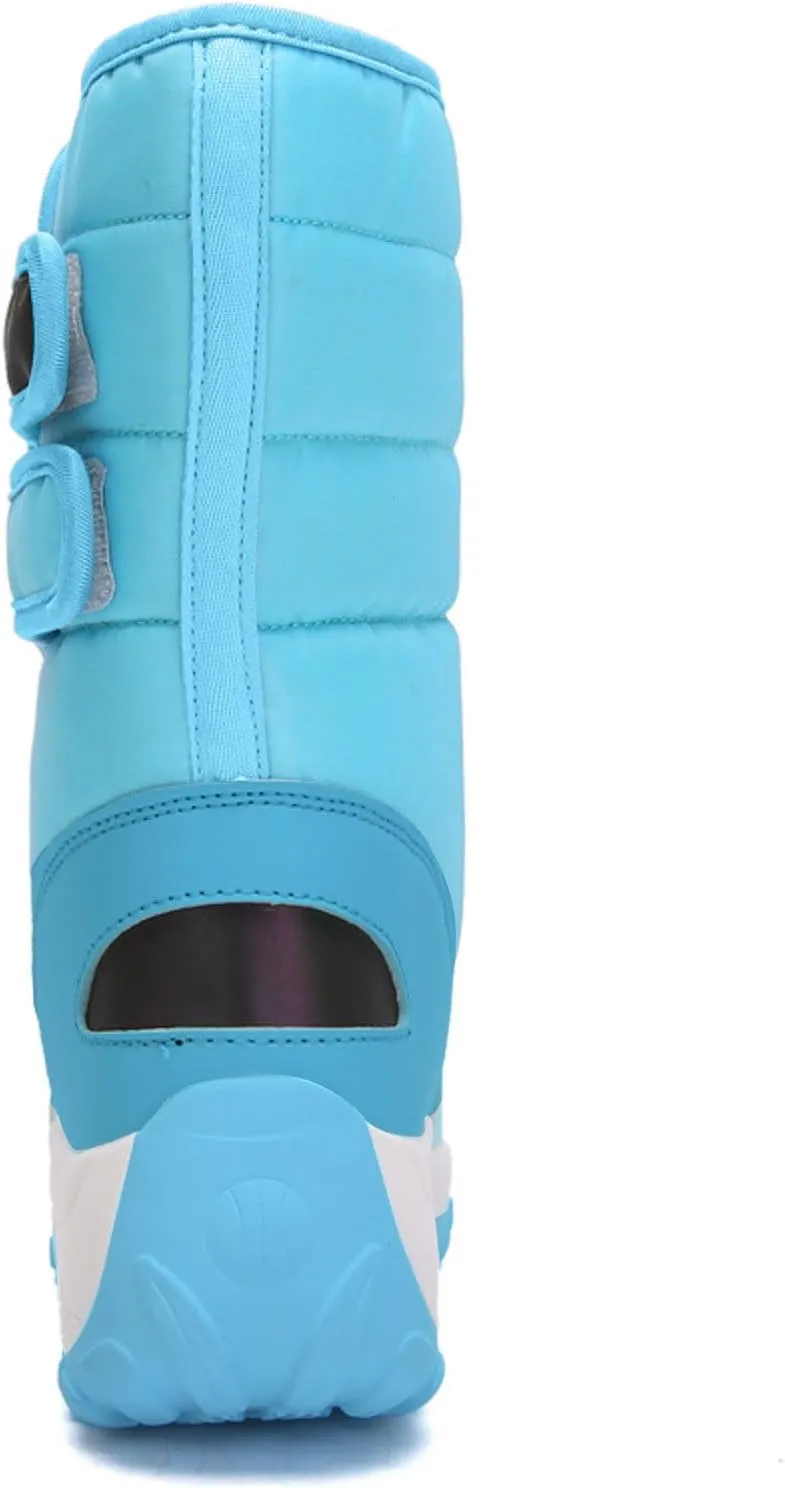 Women's Waterproof Snow Boot Fur Lined Boots Mid Calf Boots Anti-Slip Warm Boots Winter Boots Wide Width Ski Boots