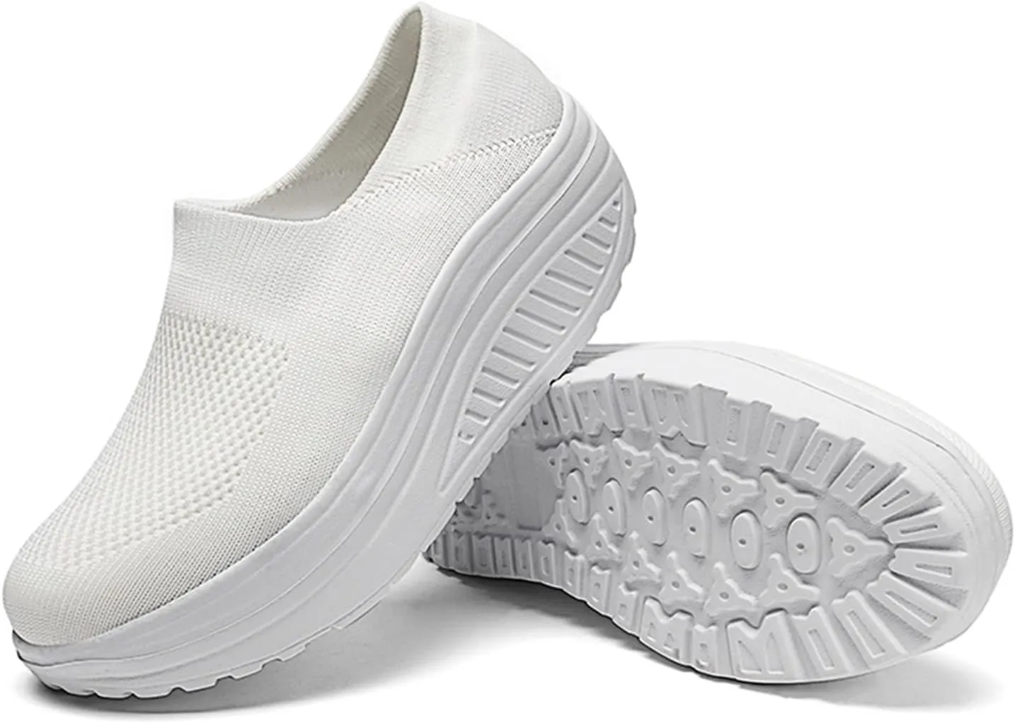 Womens White Sneakers Casual Wide Zapato Antiderrapante Mujer Womens Slip On Athletic Shoes Wide Width Women Sneakers Size 6 Wide Zapatillas De Mujer Con Tacon