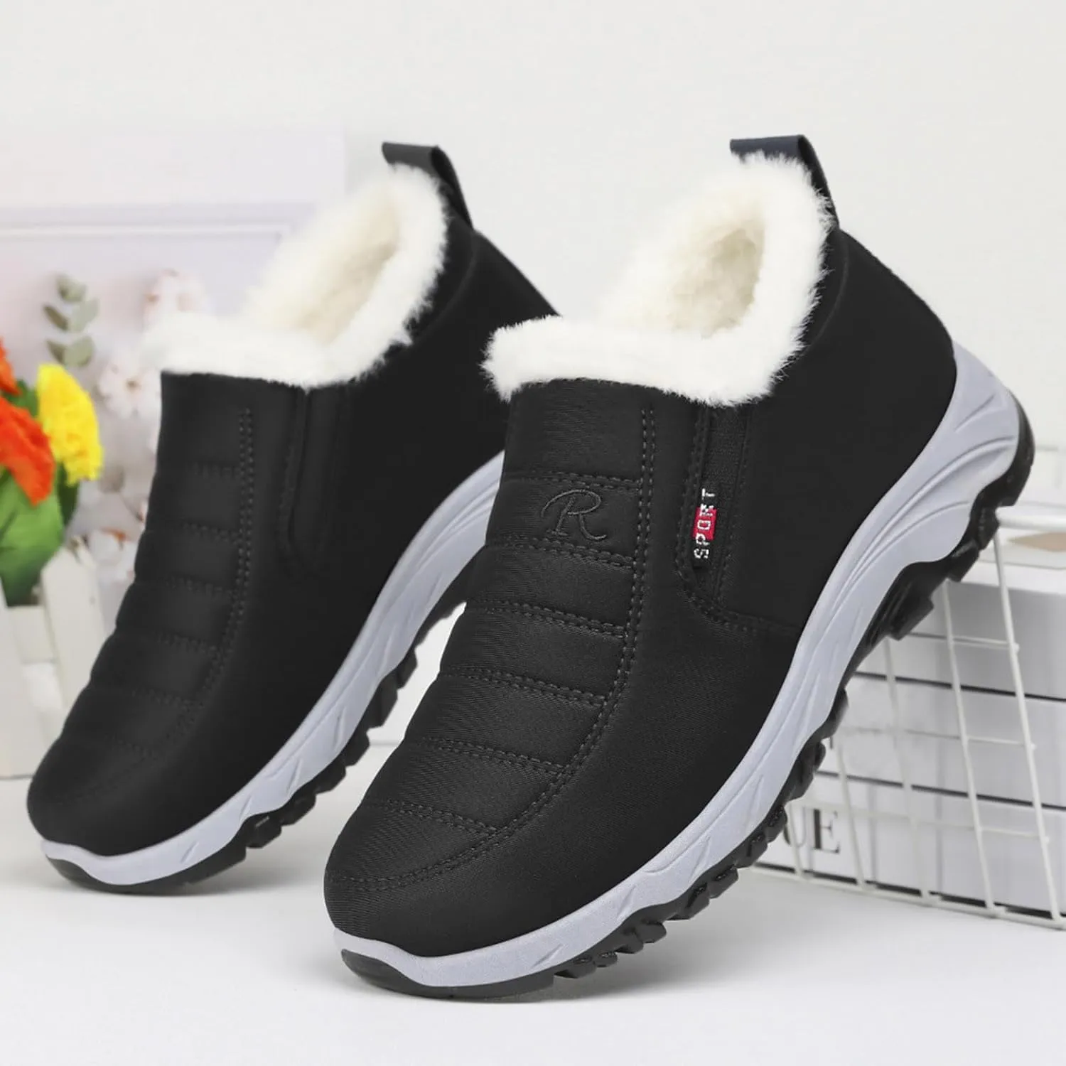 Women's Winter Boots Warm Faux Lined Ladies Snow Boots Fashion Mid Leather Boots Lace Up Insulated Women S Boots Winter