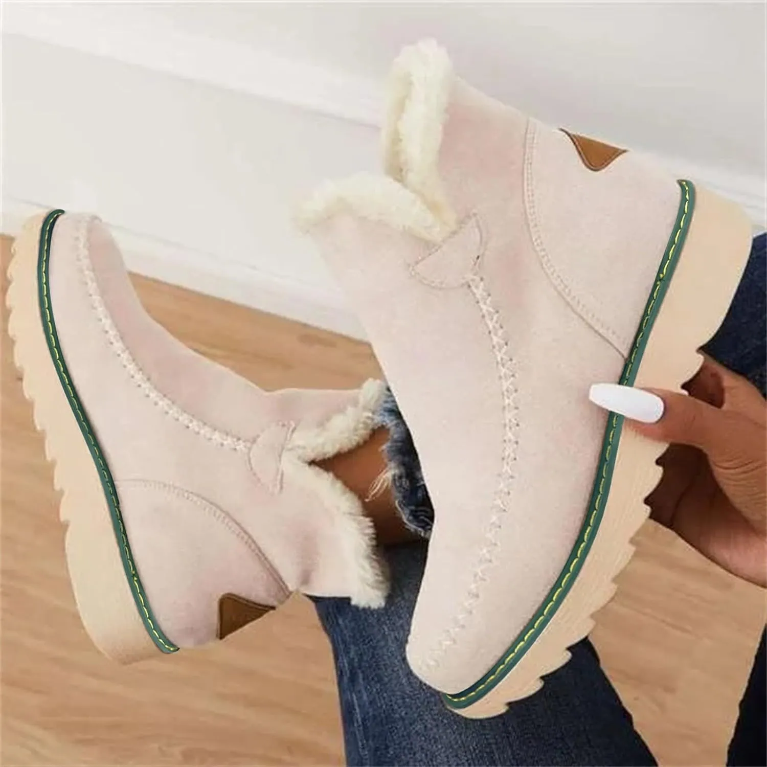 Womens Winter Boots Waterproof Adults Short Snow Boots Womens Winter Snow Boots with Warm Fur Lining Short Boot Women Winter Womens Rain Boots Men's Winter Booties