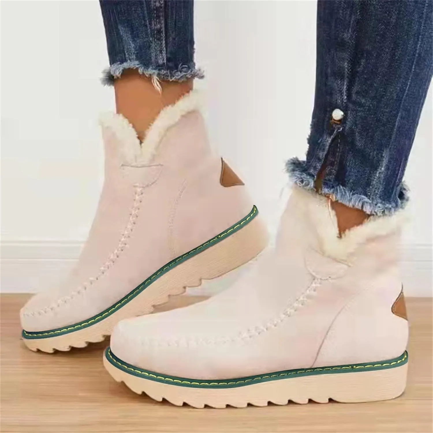 Womens Winter Boots Waterproof Adults Short Snow Boots Womens Winter Snow Boots with Warm Fur Lining Short Boot Women Winter Womens Rain Boots Men's Winter Booties