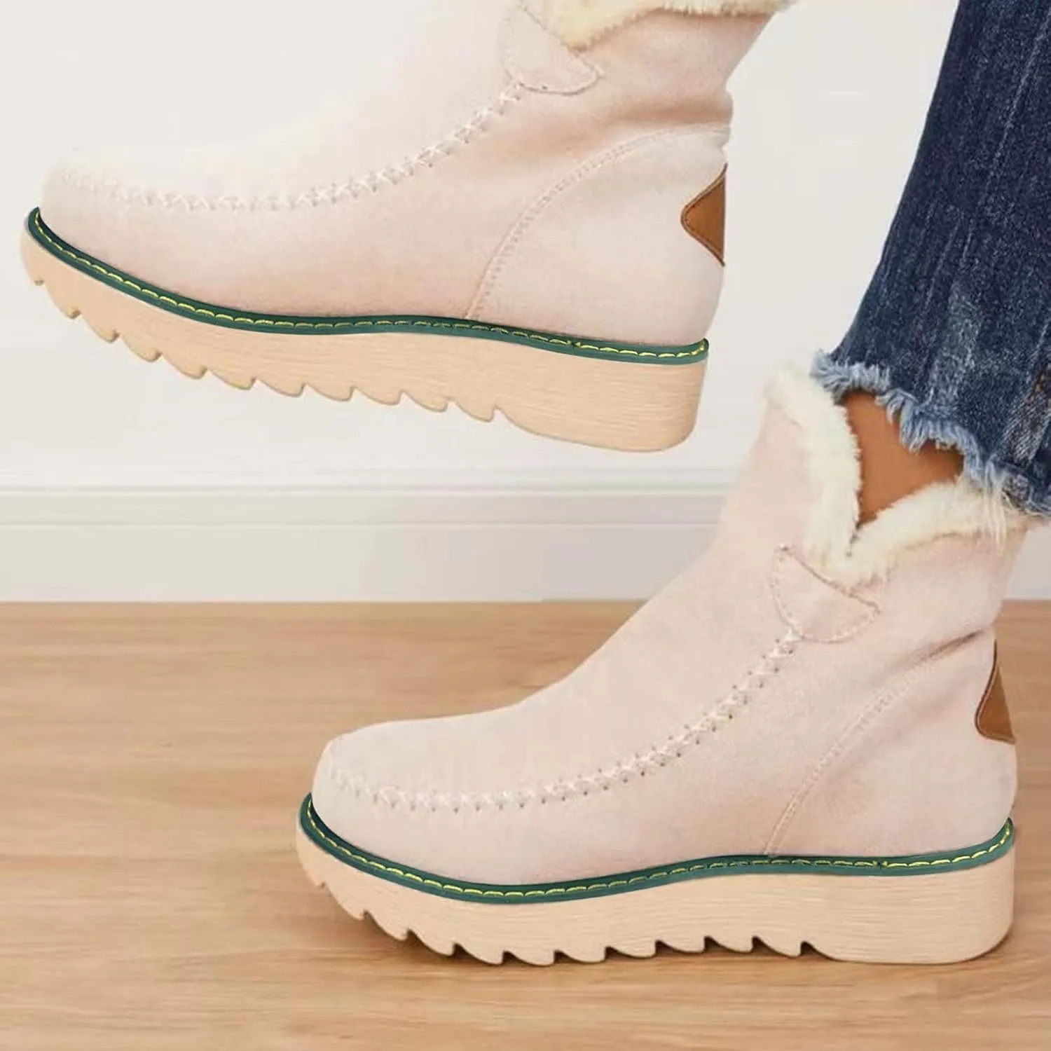 Womens Winter Boots Waterproof Adults Short Snow Boots Womens Winter Snow Boots with Warm Fur Lining Short Boot Women Winter Womens Rain Boots Men's Winter Booties