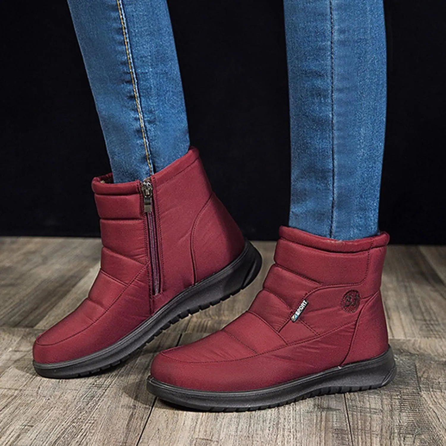 ZBYY Womens Warm Fur Lined Winter Snow Boots Waterproof Ankle Boots Outdoor Booties Comfortable Shoes for Women