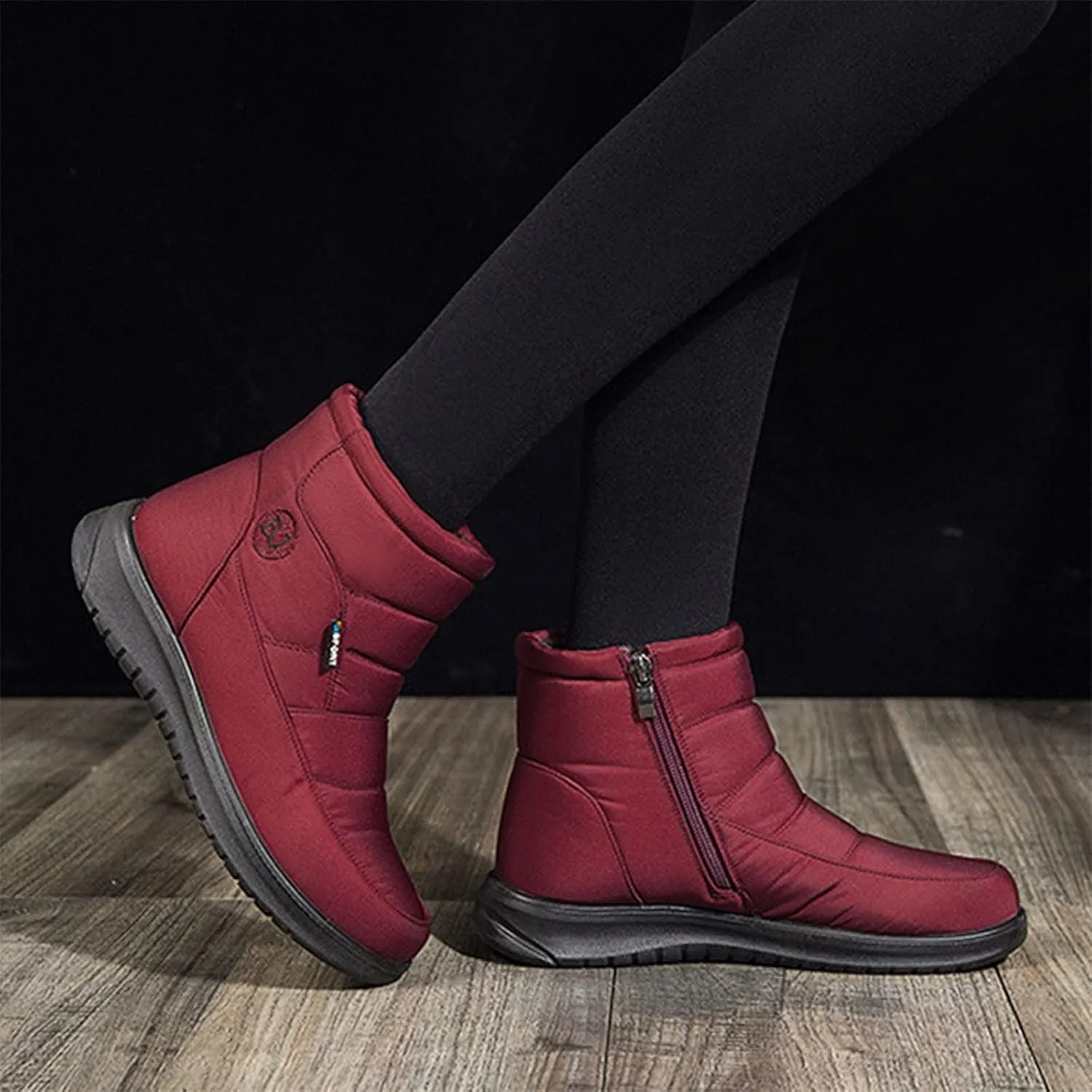 ZBYY Womens Warm Fur Lined Winter Snow Boots Waterproof Ankle Boots Outdoor Booties Comfortable Shoes for Women
